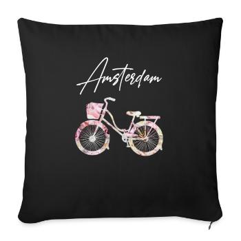 Amsterdam - Sofa pillowcase 17,3'' x 17,3'' (45 x 45 cm) - black - Front