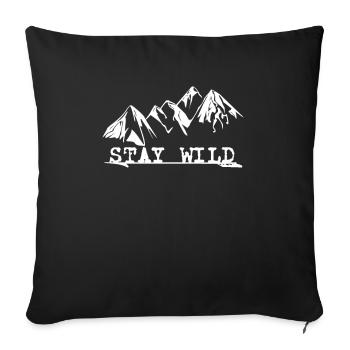 Reste sauvage - Housse de coussin décorative 45 x 45 cm - noir - Devant