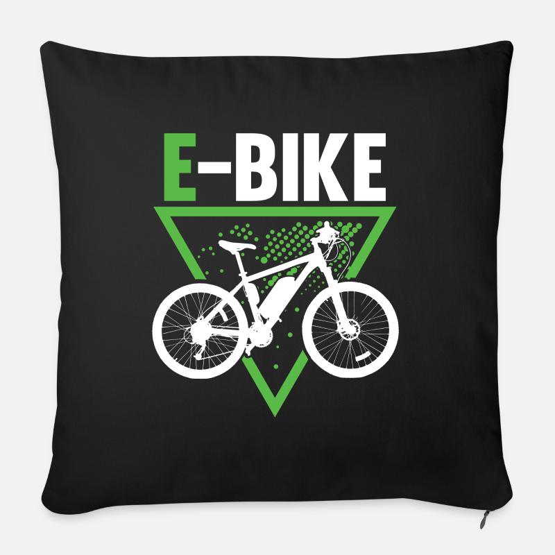 E bike Ebike E-bike - Sofakissenbezug 45 x 45 cm - Schwarz