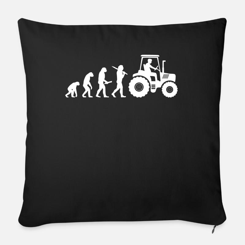 Landwirt Traktor Evolution Bauer Trecker Geschenk - Sofakissenbezug 45 x 45 cm - Schwarz