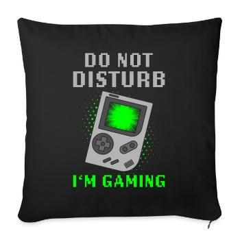 Jeux - Housse de coussin décorative 45 x 45 cm - noir - Devant
