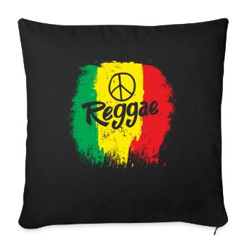 Reggae Grunge Reggaeton Reggaestyle Musique - Housse de coussin décorative 45 x 45 cm - noir - Devant