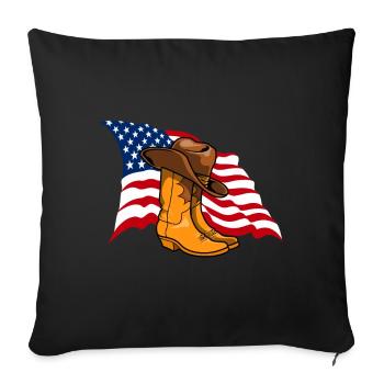 Line Dancing Gift I Country Line Dance - Sofa pillowcase 17,3'' x 17,3'' (45 x 45 cm) - black - Front