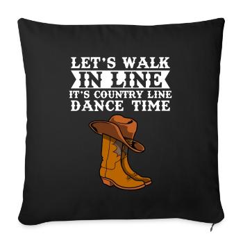 Line Dancing Gift I Country Line Dance - Sofa pillowcase 17,3'' x 17,3'' (45 x 45 cm) - black - Front