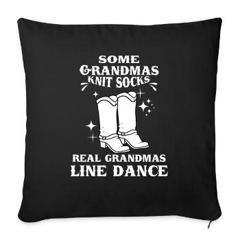 Line Dancing Gift I Country Line Dance - Sofa pillowcase 17,3'' x 17,3'' (45 x 45 cm) - black - Front