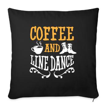 Line Dancing Gift I Country Line Dance - Sofa pillowcase 17,3'' x 17,3'' (45 x 45 cm) - black - Front