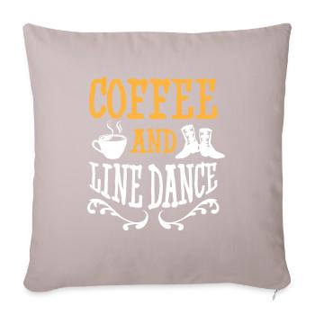 Line Dancing Geschenk I Country Line Dance - Sofakissenbezug 45 x 45 cm - helles Taupe - Vorne