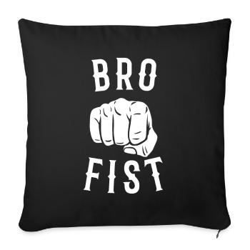 Bro Fist Coole Beste Freunde Spruch - Sofakissenbezug 45 x 45 cm - Schwarz - Vorne