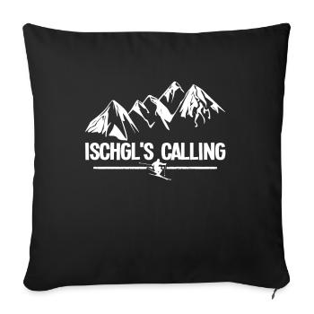 Ischgl's Calling - Sofa pillowcase 17,3'' x 17,3'' (45 x 45 cm) - black - Front