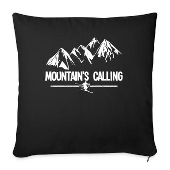 Mountain is calling - Sofa pillowcase 17,3'' x 17,3'' (45 x 45 cm) - black - Front