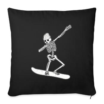 Cool snowboarder TShirt - Sofa pillowcase 17,3'' x 17,3'' (45 x 45 cm) - black - Front
