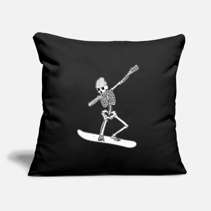Cooles Snowboarder TShirt Sofakissenbezug 45 x 45 cm