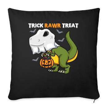 Halloween Dinosaur Party Citrouille Rawr Enfants - Housse de coussin décorative 45 x 45 cm - noir - Devant