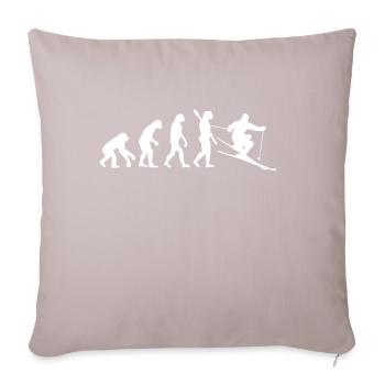 Skifahrer Evolution - Sofakissenbezug 45 x 45 cm - helles Taupe - Vorne