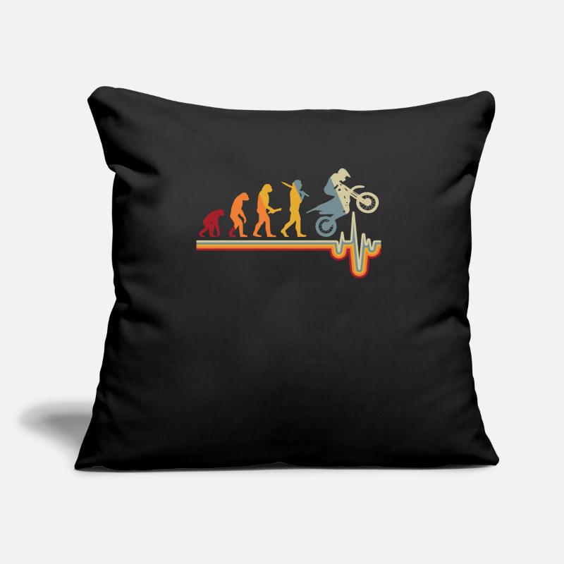 Motocross Evolution Heartbeat Motorcycle Gift Sofa pillowcase 17,3'' x 17,3'' (45 x 45 cm)