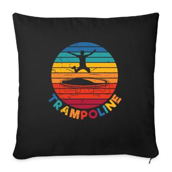 Trampoline Fitness Workout Trendsport Jumping Jump - Sofa pillowcase 17,3'' x 17,3'' (45 x 45 cm) - black - Front