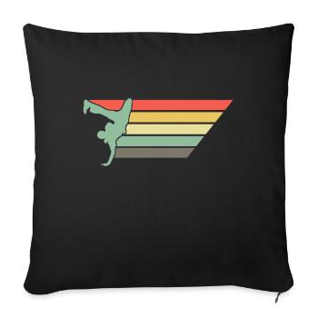 Retro Breakdance Bboying Gift I Breakdancing - Sofa pillowcase 17,3'' x 17,3'' (45 x 45 cm) - black - Front