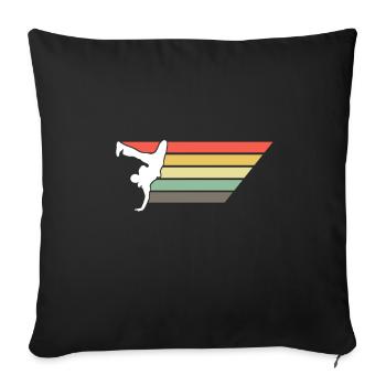 Retro Breakdance Bboying Gift I Breakdancing - Sofa pillowcase 17,3'' x 17,3'' (45 x 45 cm) - black - Front