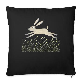 Hare - Sofa pillowcase 17,3'' x 17,3'' (45 x 45 cm) - black - Front