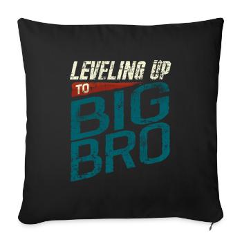 Grand frère - Housse de coussin décorative 45 x 45 cm - noir - Devant