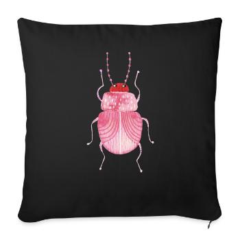 Sarcastic Beetle - Sofa pillowcase 17,3'' x 17,3'' (45 x 45 cm) - black - Front