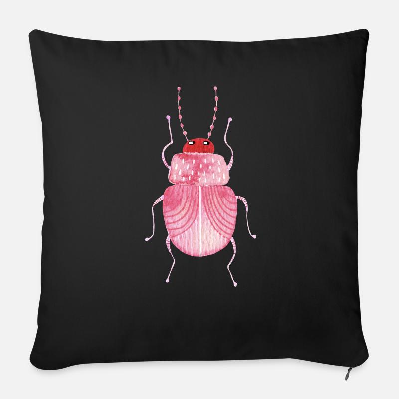 Sarcastic Beetle - Sofa pillowcase 17,3'' x 17,3'' (45 x 45 cm) - black
