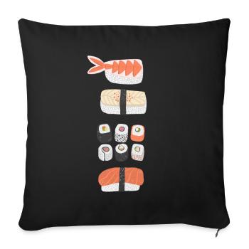 Sushi - Housse de coussin décorative 45 x 45 cm - noir - Devant