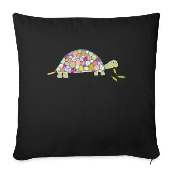 Tortoise - Sofa pillowcase 17,3'' x 17,3'' (45 x 45 cm) - black - Front