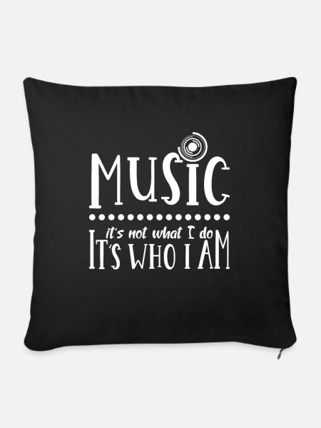 Musik Musiker - Sofakissenbezug 45 x 45 cm - Schwarz