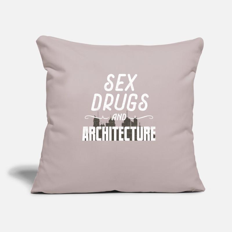 architecte Housse de coussin décorative 45 x 45 cm