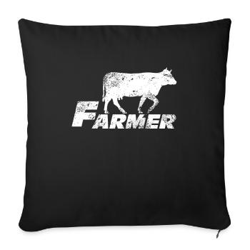 farmer - Sofa pillowcase 17,3'' x 17,3'' (45 x 45 cm) - black - Front
