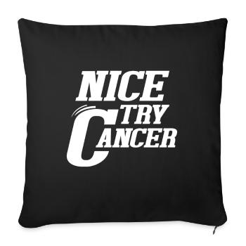 Good try cancer - Sofa pillowcase 17,3'' x 17,3'' (45 x 45 cm) - black - Front