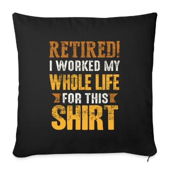 pension - Housse de coussin décorative 45 x 45 cm - noir - Devant