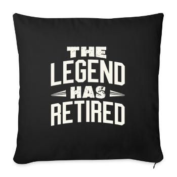 La légende est à la retraite - Housse de coussin décorative 45 x 45 cm - noir - Devant