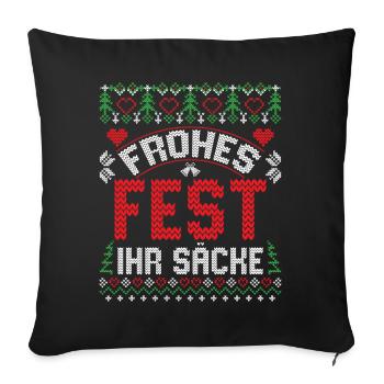 Ugly Christmas Christmas - Sofa pillowcase 17,3'' x 17,3'' (45 x 45 cm) - black - Front
