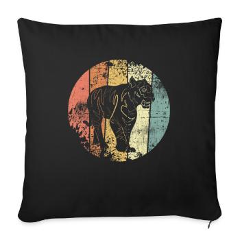 tigre - Housse de coussin décorative 45 x 45 cm - noir - Devant