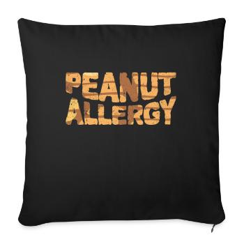 Allergie aux arachides - Housse de coussin décorative 45 x 45 cm - noir - Devant