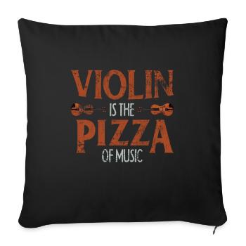 Violine - Sofakissenbezug 45 x 45 cm - Schwarz - Vorne