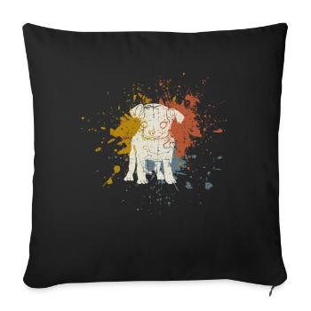 Baby dog retro - Sofa pillowcase 17,3'' x 17,3'' (45 x 45 cm) - black - Front