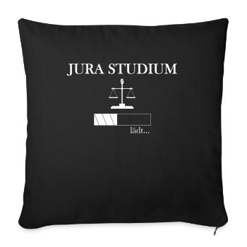 Études de droit invite - Housse de coussin décorative 45 x 45 cm - noir - Devant