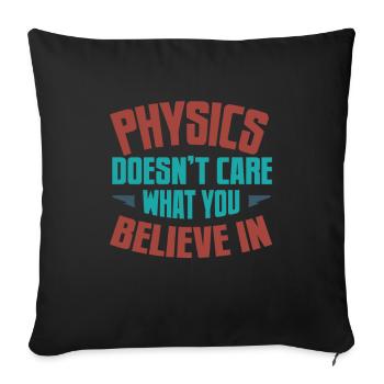 physics - Sofa pillowcase 17,3'' x 17,3'' (45 x 45 cm) - black - Front