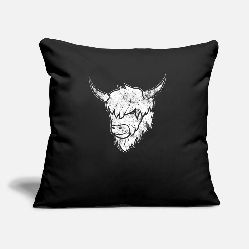 Vache écossaise Housse de coussin décorative 45 x 45 cm