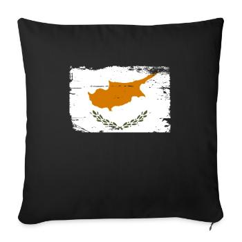 Cyprus - Sofa pillowcase 17,3'' x 17,3'' (45 x 45 cm) - black - Front