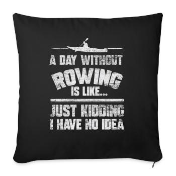 row - Sofa pillowcase 17,3'' x 17,3'' (45 x 45 cm) - black - Front