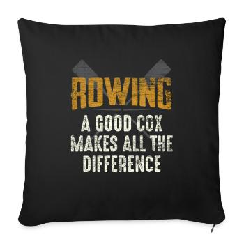 Rowing helmsman - Sofa pillowcase 17,3'' x 17,3'' (45 x 45 cm) - black - Front
