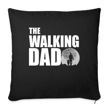 Le papa qui marche - Housse de coussin décorative 45 x 45 cm - noir - Devant