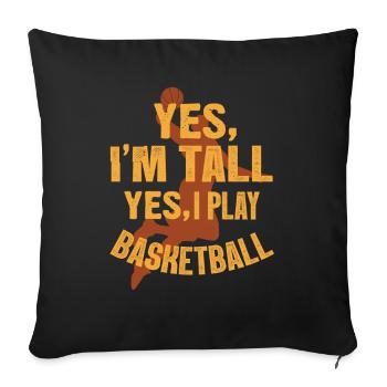 Basketballer Basketball - Sofakissenbezug 45 x 45 cm - Schwarz - Vorne