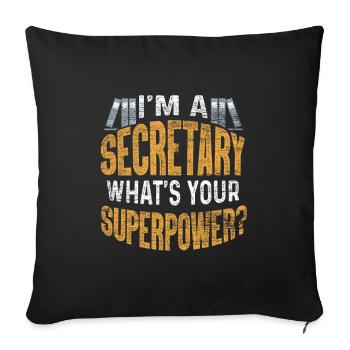 secretary - Sofa pillowcase 17,3'' x 17,3'' (45 x 45 cm) - black - Front