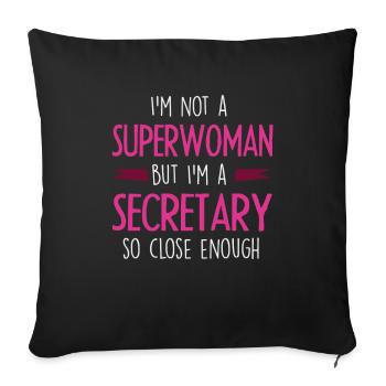 secretary - Sofa pillowcase 17,3'' x 17,3'' (45 x 45 cm) - black - Front