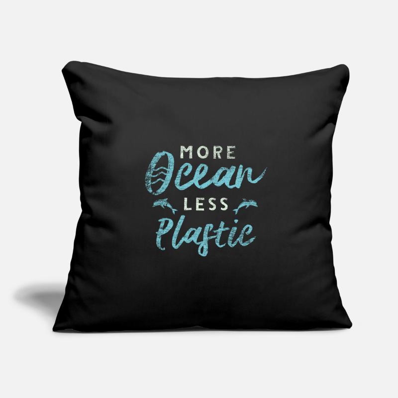 Plastic pollution Sofa pillowcase 17,3'' x 17,3'' (45 x 45 cm)